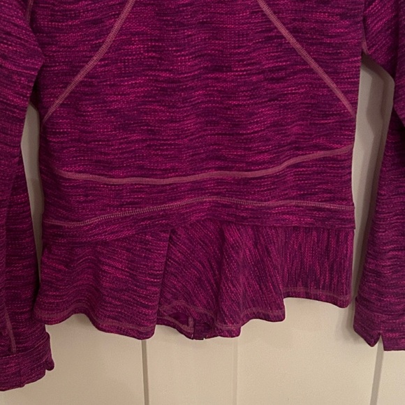 lululemon athletica Pink Zip-up Jacket with peplum bottom, size 8 - Picture 6 of 8